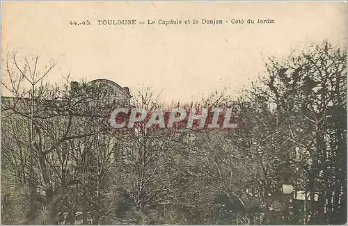 Cartes postales Toulouse Le Capitole et le Donjon Cote du Jardin