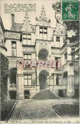 Cartes postales Tours I et L Hotel Gouin Rue du Commerce