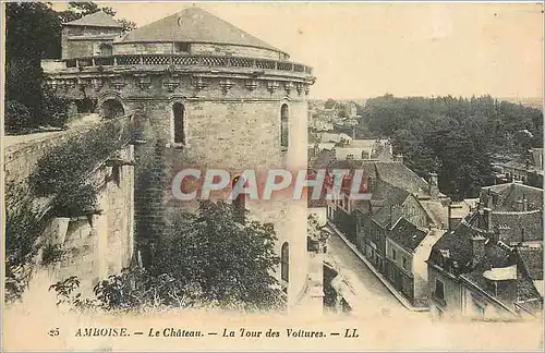 Cartes postales Amboise Le Chateau La Tour des Voitures