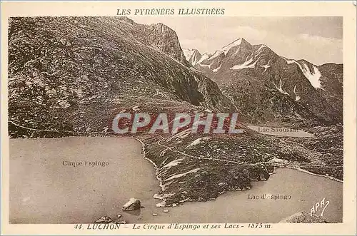 Cartes postales Luchon Le Cirque d'Espingo et ses Lacs