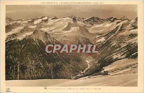 Cartes postales Les Sports a Luchon Superbagneres Le Cirque de Lys et le Fond de la Vallee
