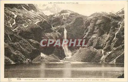 Ansichtskarte AK Environs de Luchon Lac d'Oo La Grande Cascade et le Pic Quairat