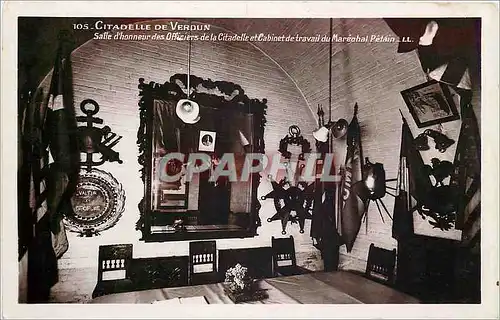 Cartes postales Citadelle de Verdun Salle d'honneur des Officiers de la Citadelle et Cabinet de travail du Marec