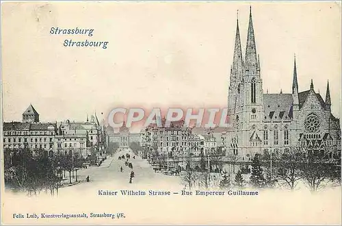 Ansichtskarte AK Strasbourg Rue Empereur Guillaume