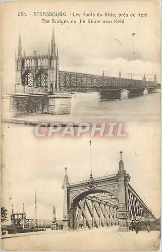 Cartes postales Strasbourg Les Ponts du Rhin pres de Kehl