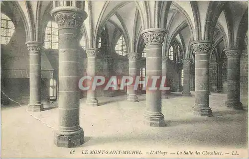 Ansichtskarte AK Le Mont Saint Michel L'Abbaye La Salle des Chevaliers