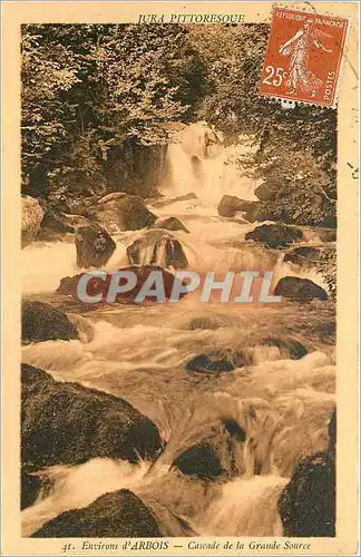 Ansichtskarte AK Environs d'Arbois Cascade de la Grande Source