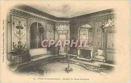 Cartes postales Palais de Fontainebleau Boudoir de Marie Antoinette