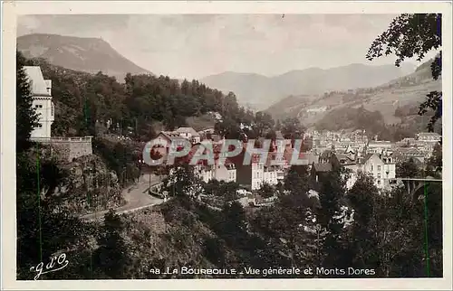 Cartes postales La Bourboule Vue generale et Monts Dores