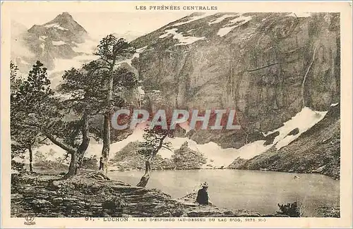 Cartes postales Luchon Lac d'Espingo Au dessus du Lac d'Oo