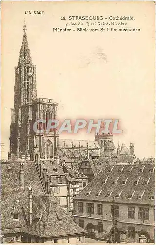 Cartes postales Strasbourg Cathedrale prise du Quai Saint Nicolas