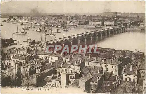 Ansichtskarte AK Bordeaux Vue generale prise de la Tour St Michel