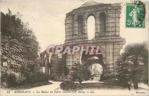 Cartes postales Bordeaux Les Ruines du Palais Gallien