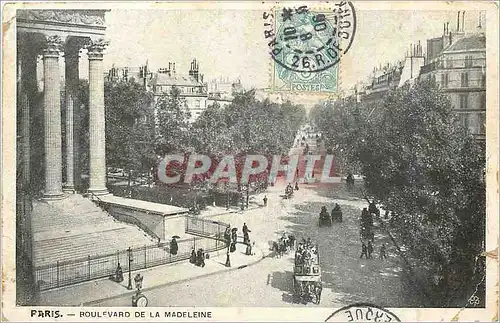 Cartes postales Paris Boulevard de la Madeleine