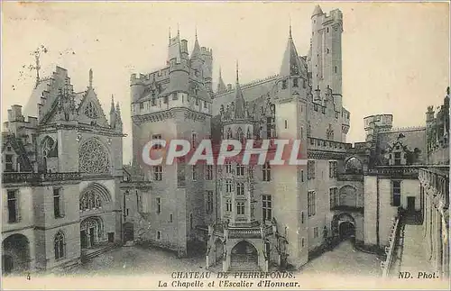 Ansichtskarte AK Chateau de Pierrefonds La Chapelle et l'Escalier d'Honneur