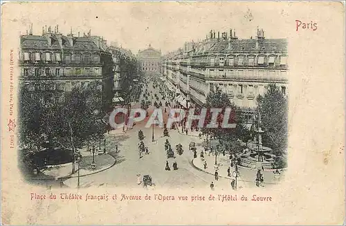 Ansichtskarte AK Paris Place du Theatre et Avenue de l'Opera vue prise de l'Hotel du Louvre