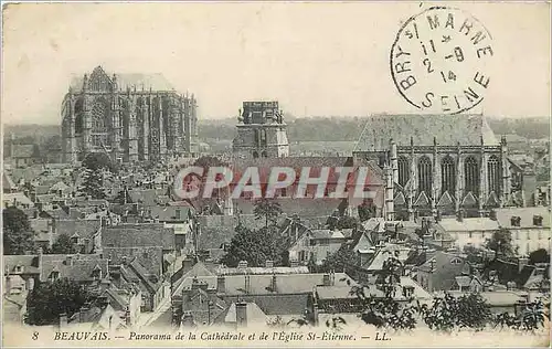 Cartes postales Beauvais Panorama de la Cathedrale et de l'Eglise St Etienne