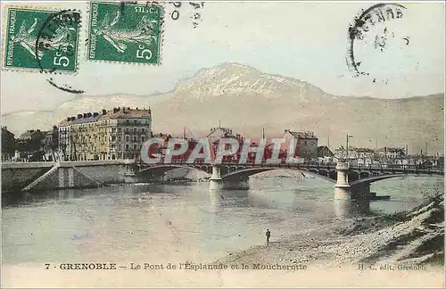 Cartes postales Grenoble Le Pont de l'Esplanade et le Moucherotte