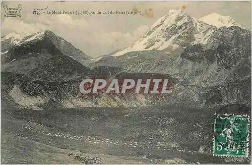 Cartes postales Le Mont Pourri  vu du Col du Palet