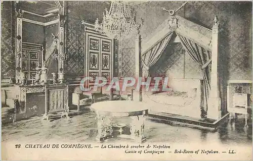 Cartes postales CH�TEAU DE COMPIEGNE - La Chambre � coucher de Napoleon