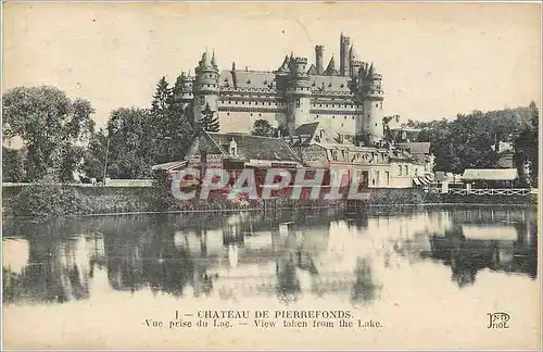 Ansichtskarte AK CH�TEAU DE PIERREFONDS Vue prise du Lac