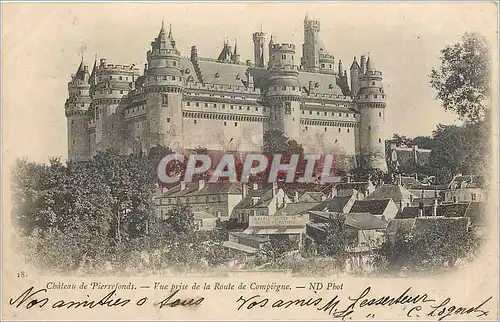 Cartes postales CH�TEAU DE PIERREFONDS Vue prise de la Route de Compiegne