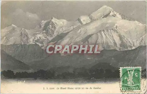 Cartes postales Mont-Blanc vu de Gen�ve