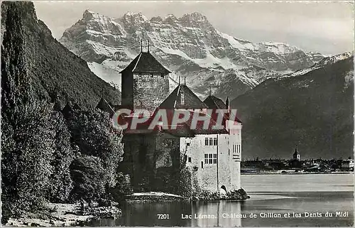 Cartes postales moderne Lac L�man - Ch�teau de Chillon et les Dents du Midi