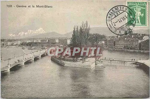 Cartes postales GENEVE et le Mont-Blanc