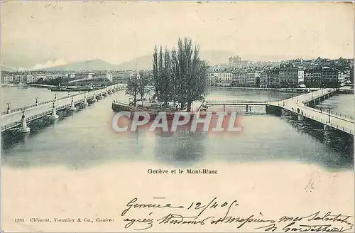 Cartes postales GENEVE et le Mont-Blanc