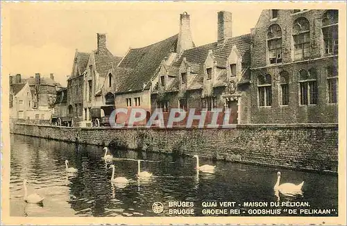 Cartes postales BRUGES Quai Vert - Maison du Pelican
