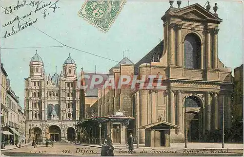 Ansichtskarte AK Dijon Bourse de Commerce   Eglise St- Michel