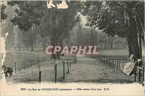 Cartes postales Bois de VINCENNES - All�e autour du Lac