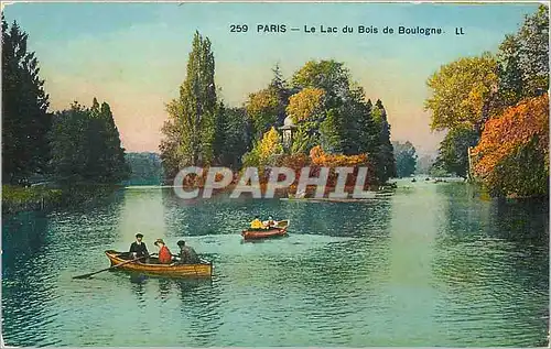 Cartes postales Paris Le Lac Bois de Boulogne