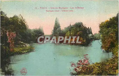 Ansichtskarte AK Paris  Bois de Boulogne Le Lac inferieur