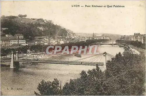 Cartes postales LYON Pont Kitchener et Quai Fulchiron