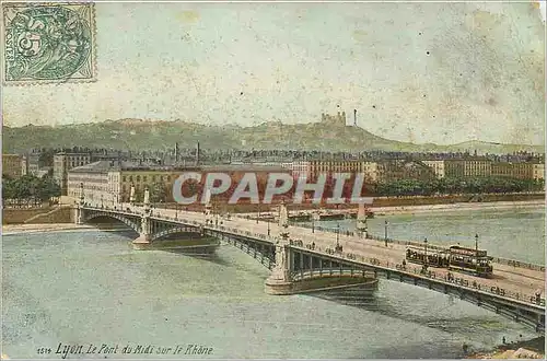 Ansichtskarte AK LYON Le Pont de Midi sur le Rhone