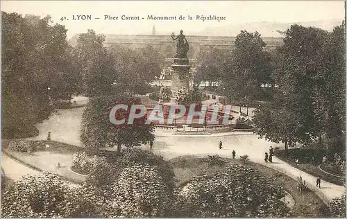 Cartes postales Lyon - Place Carnot - Monument de la Republique