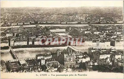 Cartes postales Lyon Vue Panoramique prise  de Fourvi�re