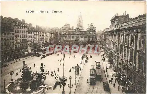 Cartes postales Lyon - Place des Terreaux Tramway