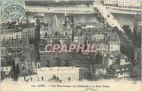 Ansichtskarte AK Lyon Vue Panoramique (La Cathedrale et le Pont Tilsitt