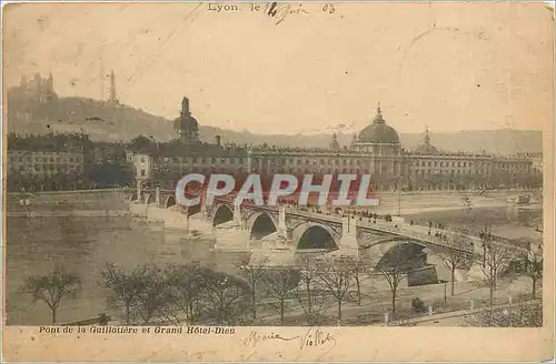 Ansichtskarte AK Lyon Pont de Guillotiere et Grand Hotel-Dieu