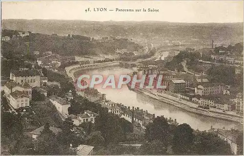 Cartes postales Lyon Panorama sur la Saone