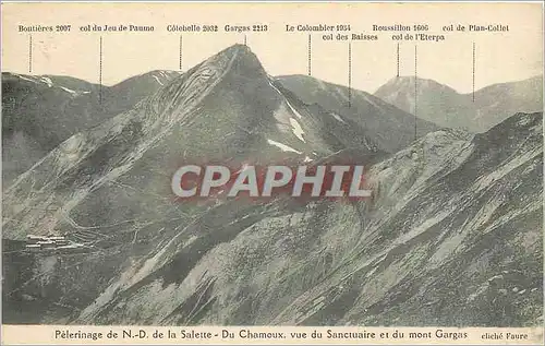 Ansichtskarte AK Pelerinage de N. D. de la Salette - Du Chamoux  vue du Sanctuaire et du mont Gargas