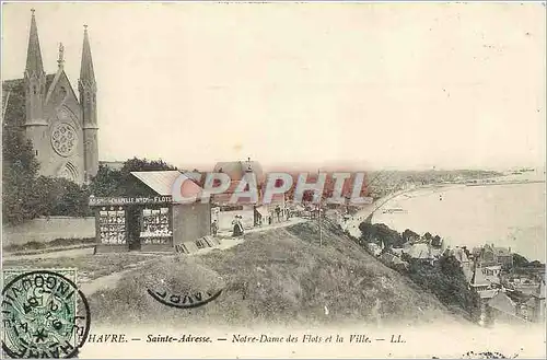 Cartes postales Le Havre - Sainte-Adresse - Notre Dame des flots et la Ville