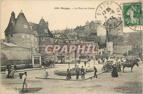 Ansichtskarte AK Dieppe la place du Casino