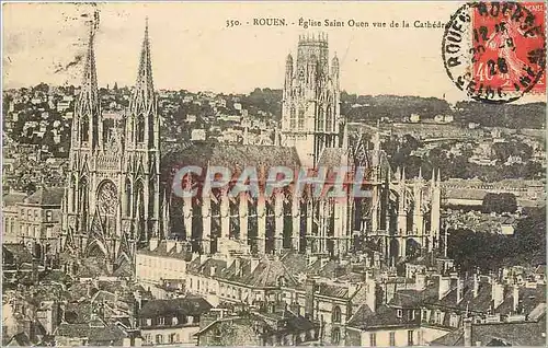 Cartes postales Rouen Eglise SaintOuen vue de la Cathedrale