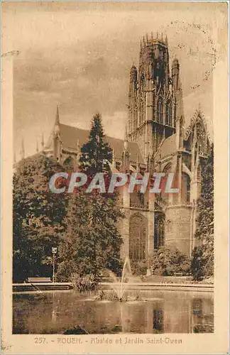 Cartes postales Rouen Abalde et Jardin Saint-Ouen