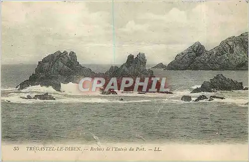 Cartes postales Tregastel le Diben - Rochers de l'entree du Port