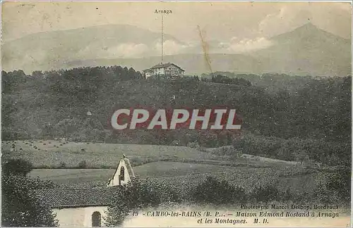 Cartes postales Cambo les Bains - Maison Edmond Rostand � Arnaga et les Montagnes